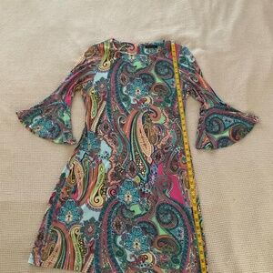 Tommy Hilfiger Paisley Bell Sleeve Dress